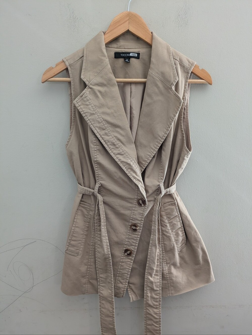 Toccin Brown Vest Top Size 8